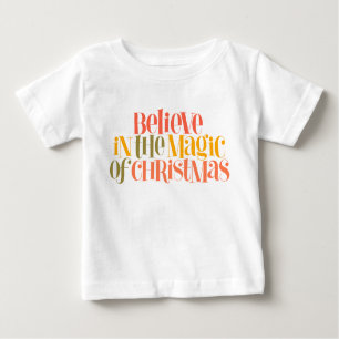 Camiseta De Bebé Creer en la magia de los Navidades - estilo retro