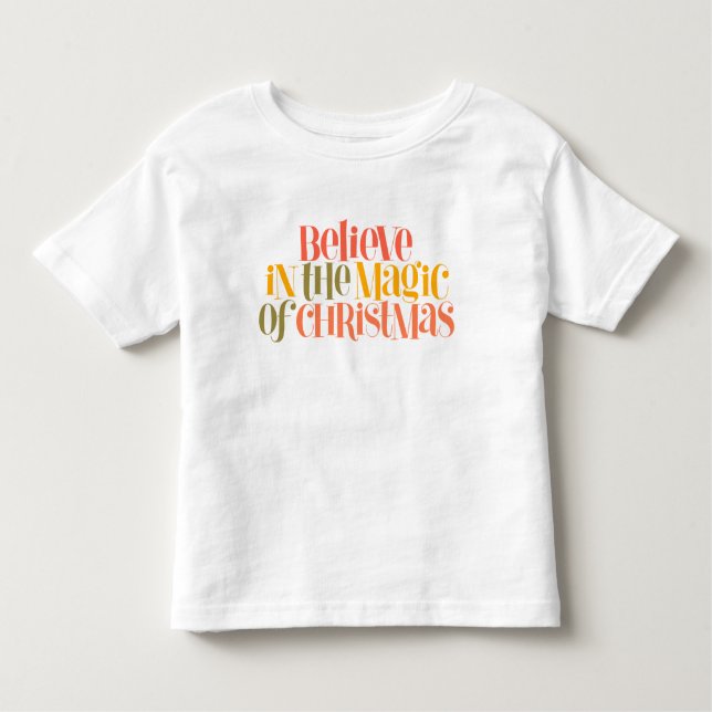 Camiseta De Bebé Creer en la magia de los Navidades - estilo retro (Anverso)