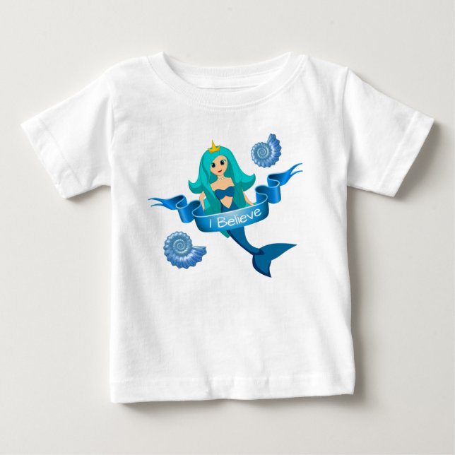 Camiseta De Bebé Creer en la princesa sirena (Anverso)