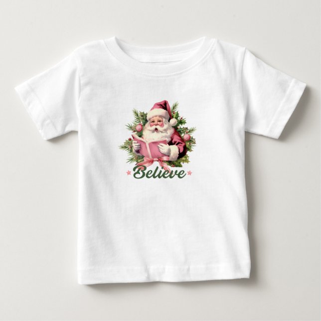 Camiseta De Bebé Creer en Santa (Anverso)