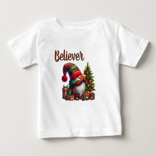 Camiseta De Bebé Creer en Santa Claus (Anverso)