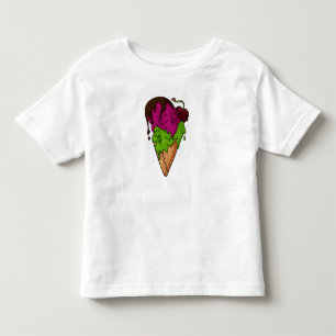Camiseta De Bebé Crema de hielo de cráneo de Berry Skull mortal