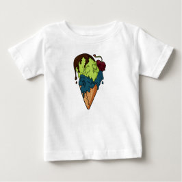 Camiseta De Bebé Crema de hielo de cráneo mágico y dulce mortal
