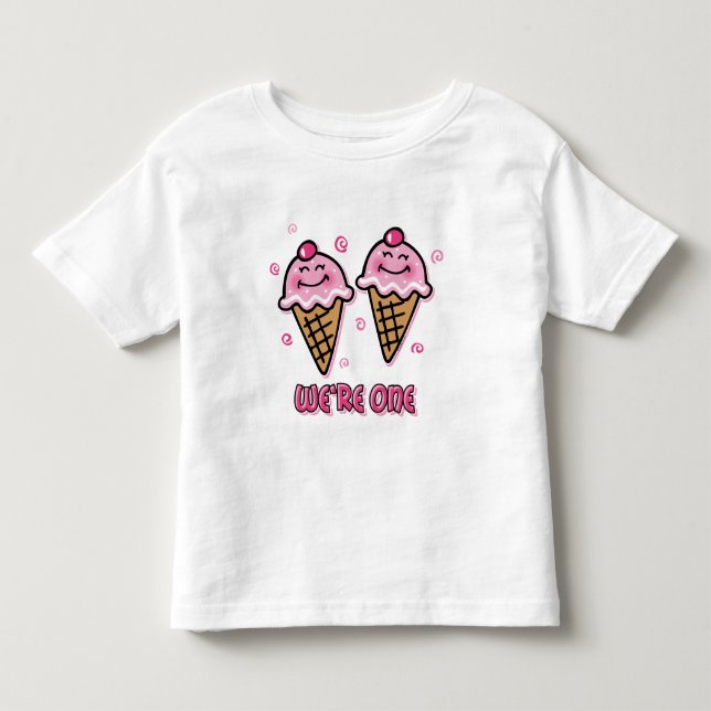 Camiseta De Bebé Crema de hielo Somos Chicas gemelos (Anverso)