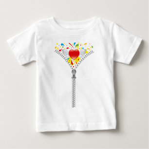 Camiseta De Bebé Cremallera_Corazón