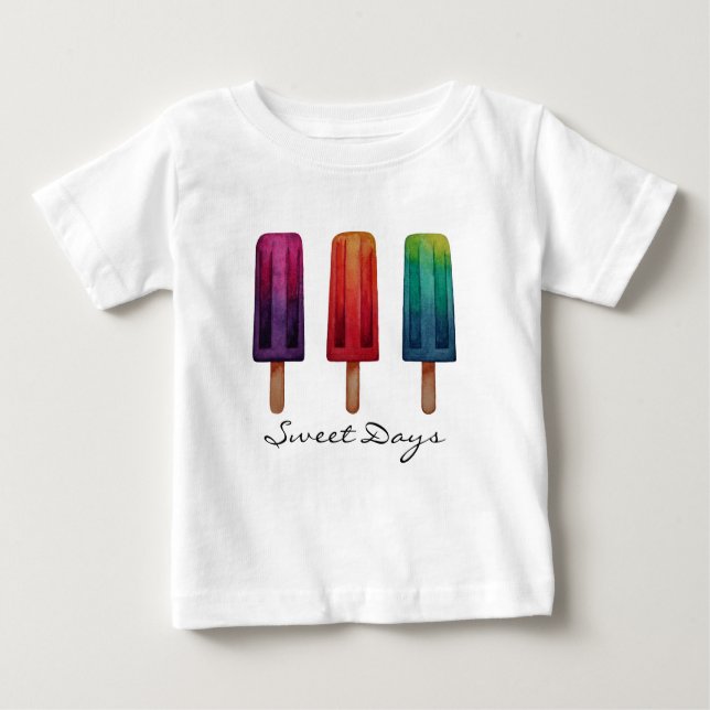 Camiseta De Bebé Cremas de hielo acuáticas cúrcules popsicas (Anverso)