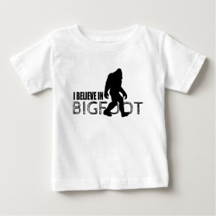 Camiseta De Bebé Creo en Bigfoot Sasquatch divertido