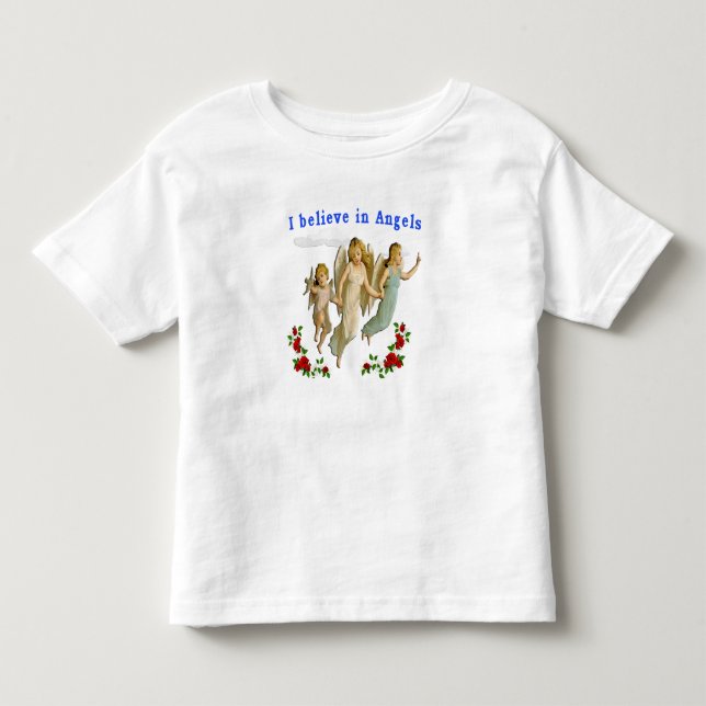 Camiseta De Bebé Creo en la ropa de los ángeles (Anverso)