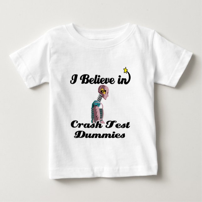 Camiseta De Bebé creo en los maniquíes de prueba de choques (Anverso)