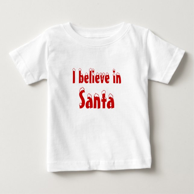 Camiseta De Bebé Creo en Santa (Anverso)