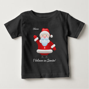 Camiseta De Bebé Creo en Santa. Navidades