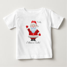 Camiseta De Bebé Creo en Santa. Navidades divertidos de Santa Claus