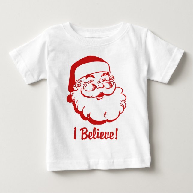 Camiseta De Bebé Creo que Santa Claus (Anverso)