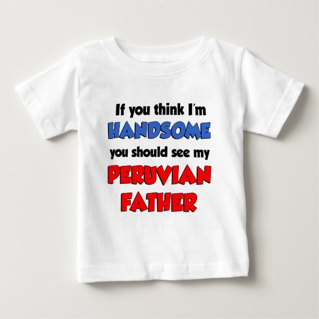 Camiseta De Bebé Creo que soy buen padre peruano (Anverso)