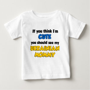 Camiseta De Bebé Creo que soy una linda mami ucraniana
