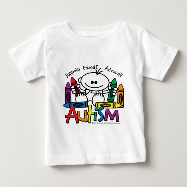 Camiseta De Bebé Creyones del autismo (Anverso)