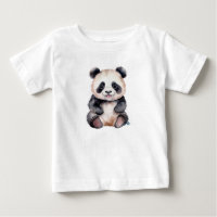 Cría de panda adorable acuarela