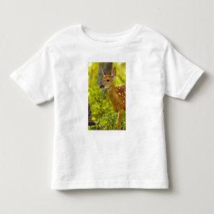 Camiseta De Bebé Cria de venado de cola blanca en Whitefish, Montan