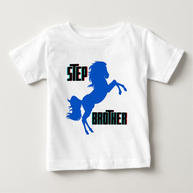 Camiseta De Bebé Criando Caballo de Hermano de Paso (Anverso)