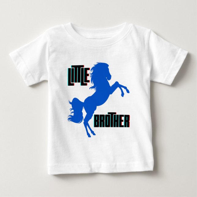 Camiseta De Bebé Crianza de Caballos del Hermano Menor (Anverso)