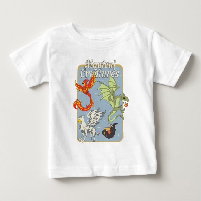 Camiseta De Bebé Criaturas Mágicas Gráfico Antiguo (Anverso)