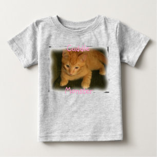 Camiseta De Bebé Crieper orgánico de infantes Kitty "Cuddle Monster