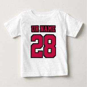 CAMISETA DE BEBÉ CRIMSON BLANCO DE 2 LÍNEAS