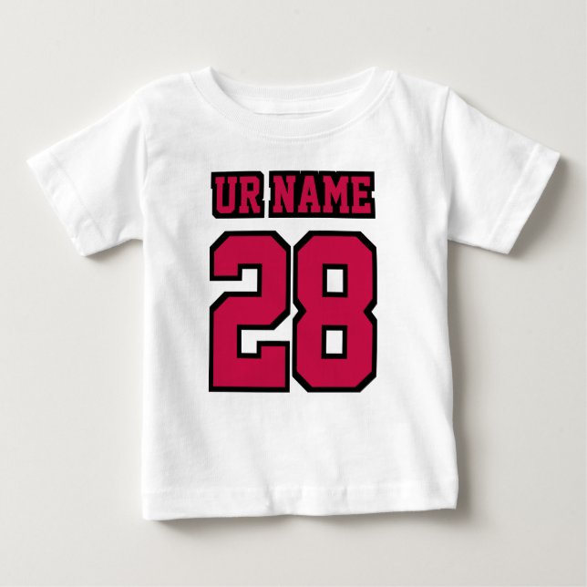 CAMISETA DE BEBÉ CRIMSON BLANCO DE 2 LÍNEAS (Anverso)