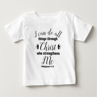 Camiseta De Bebé Cristianos filipinos 4:13 Biblia Verse