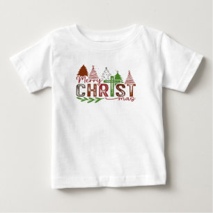 Camiseta De Bebé Cristo en el Centro de la Navidad