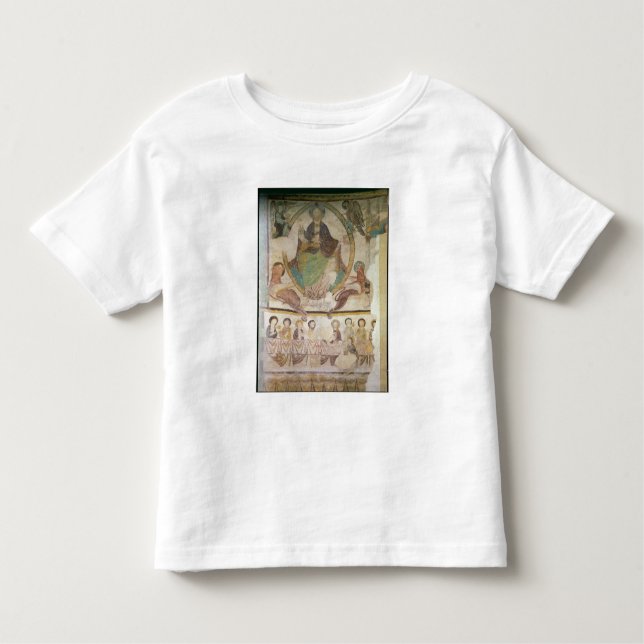 Camiseta De Bebé Cristo en majestad con cuatro símbolos evangélicos (Anverso)