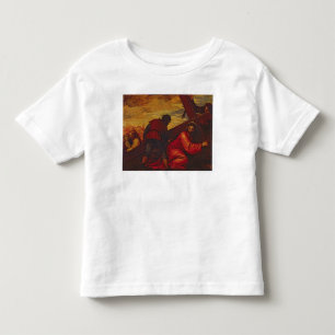 Camiseta De Bebé Cristo que se hunde bajo el peso de la cruz