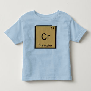 Camiseta De Bebé Cristóbal Nombre Química Elemento Tabla Periódica