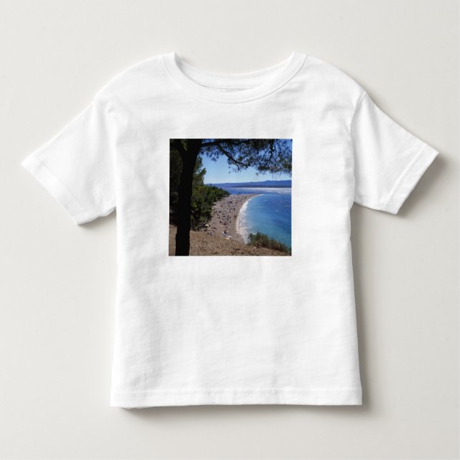 Camiseta De Bebé Croacia, isla Brac, Bol, playa Golden Cape (Anverso)