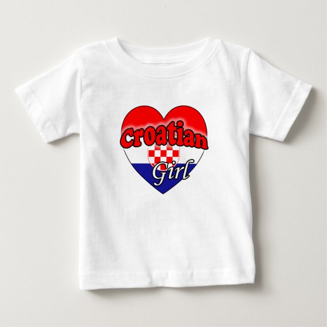 Camiseta De Bebé Croatian Girl (Anverso)