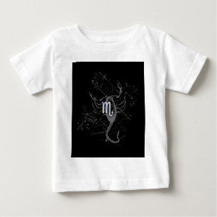 Camiseta De Bebé Cromo como el Símbolo de Zodiaco Escorpio en Hevel