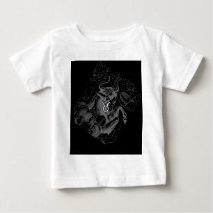Camiseta De Bebé Cromo como Taurus Zodiac en Hevelius Black