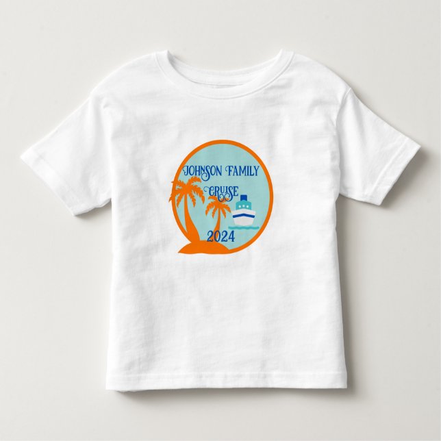 Camiseta De Bebé Cruceros familiares personalizado (Anverso)