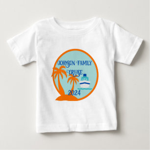 Camiseta De Bebé Cruceros para familias editables