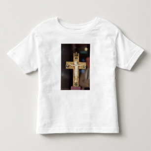 Camiseta De Bebé Crucifijo del relicario, Cristo de marfil en cruz