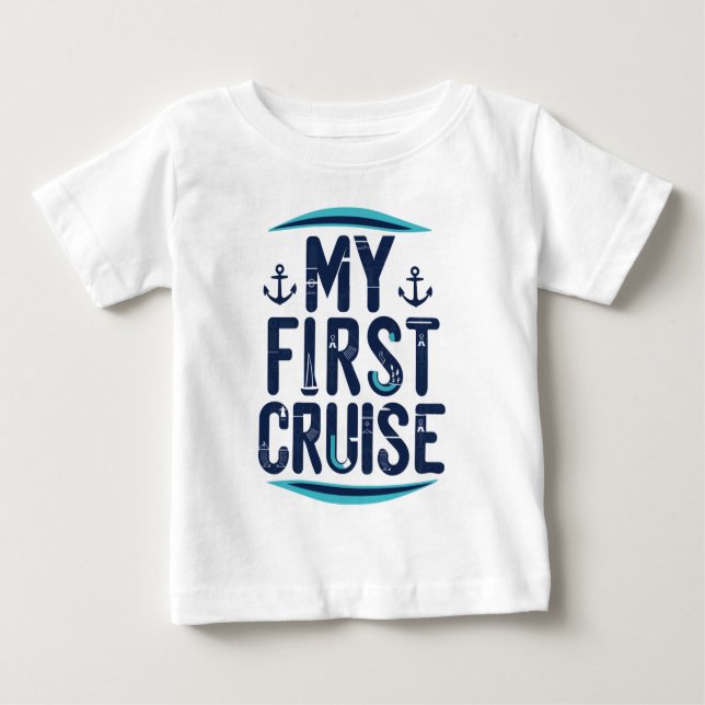 Camiseta De Bebé Cruise Vacation My First Cruise (Anverso)