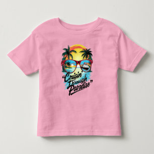 Camiseta De Bebé Cruissin’ A Través Del Paraíso: Vibes Tropicales D