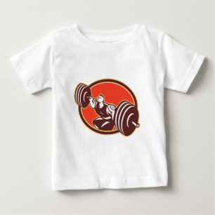 Camiseta De Bebé Cruz-ajuste de elevación de los Barbells del