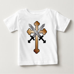 Camiseta De Bebé Cruz de cobre con espadas cruzadas