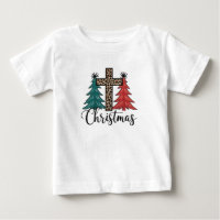 Cruz de leopardo árboles de Navidad cristianos