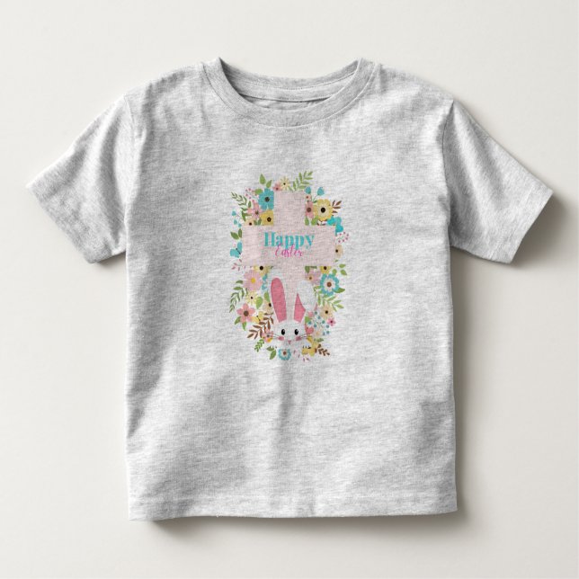Camiseta De Bebé Cruz de Pascua con conejo (Anverso)