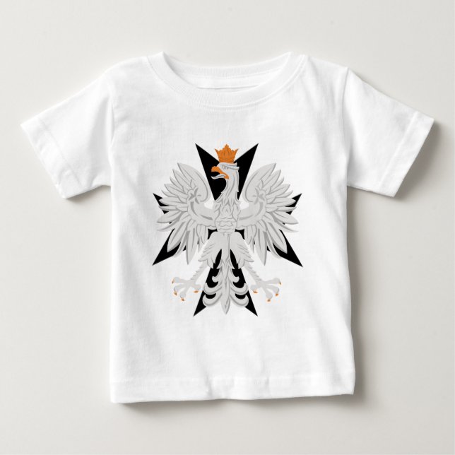 Camiseta De Bebé Cruz maltesa polaca de Eagle (Anverso)