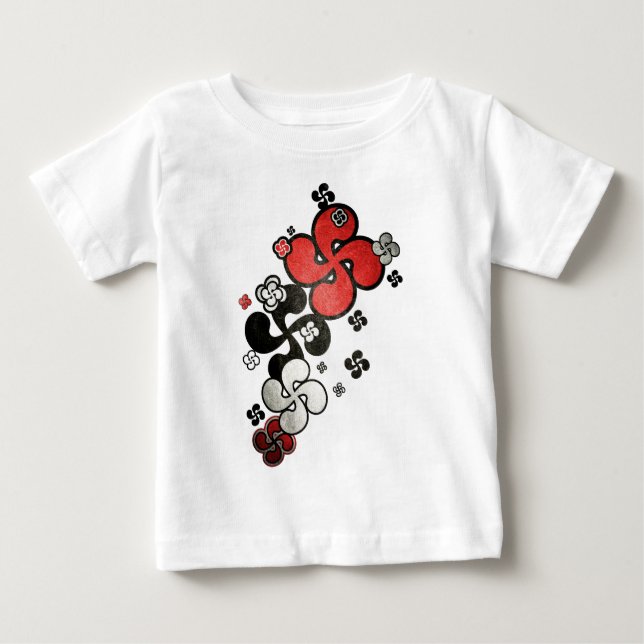 Camiseta De Bebé cruz Vasca (Anverso)
