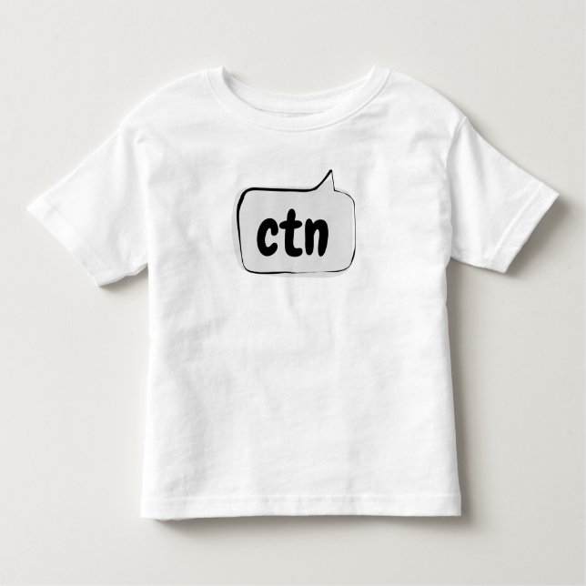 Camiseta De Bebé ctn Speech Bubble - No puedo hablar ahora (Anverso)