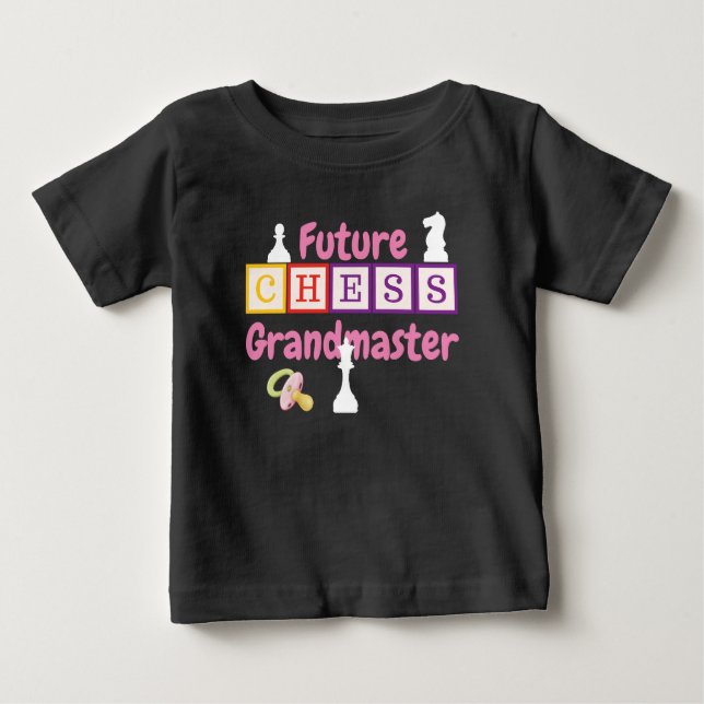 Camiseta De Bebé Cuaderno de Ajedrez Futuro (Anverso)